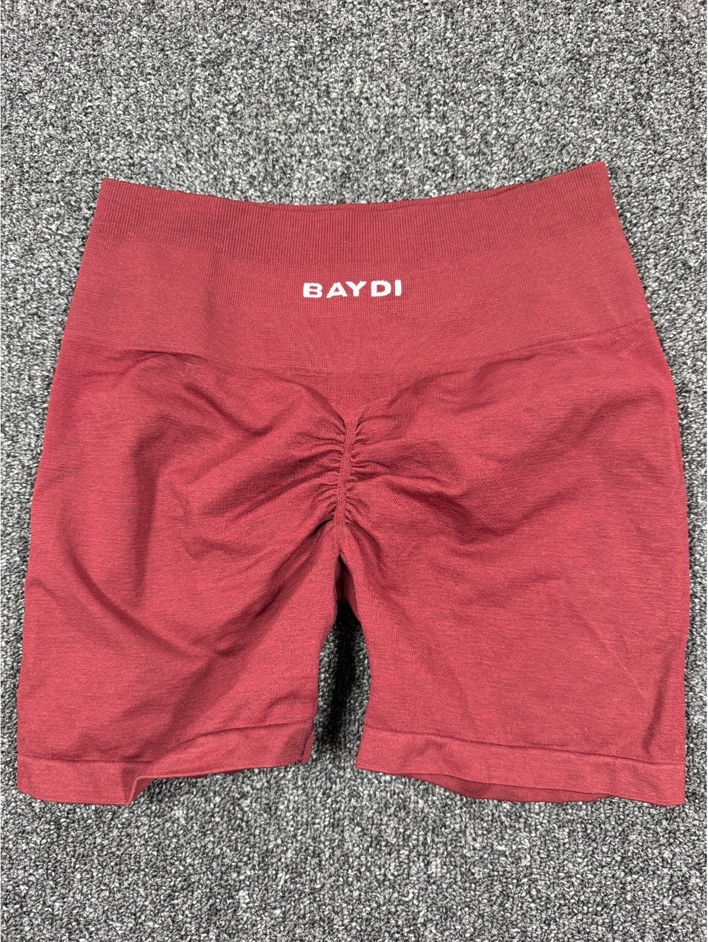 New Baydi maroon High Waist Scrunch Butt Seamless Gym Shorts Size M